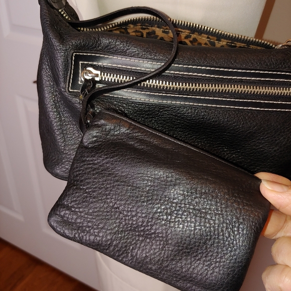 Giani Bernini black pebbled leather bag EUC - Picture 2 of 9